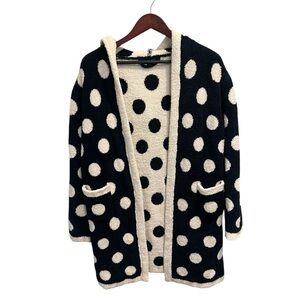 Barefoot Dream Cozy Chic Polka Dot Robe - Blue and White Size 1